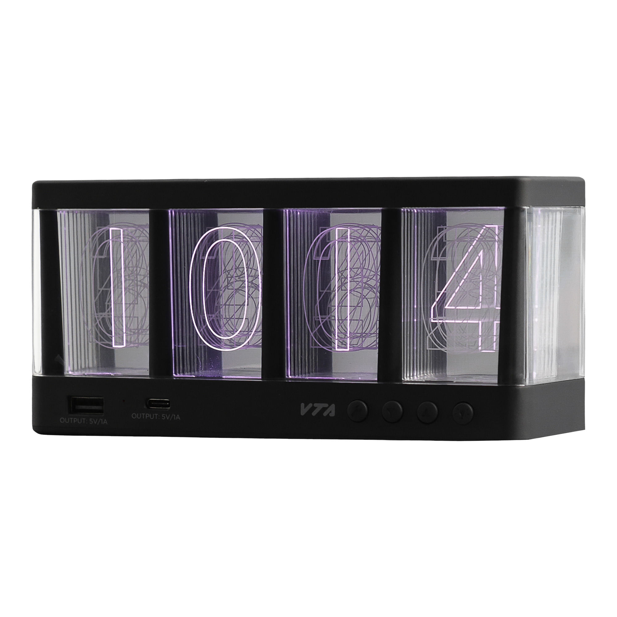 Reloj De Mesa VTA Neon Con Función de Carga Inalámbrica img #7