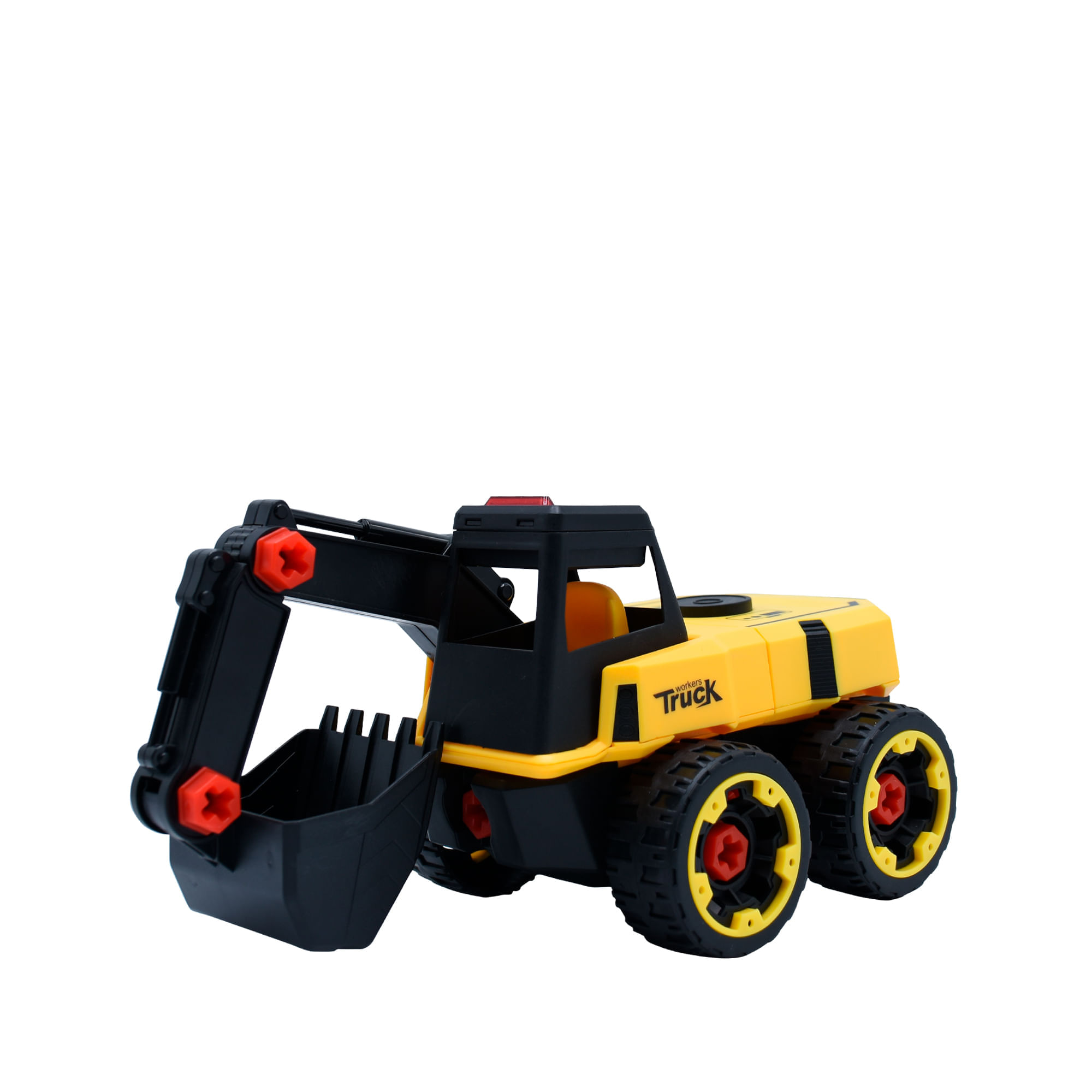 Carro de Fricción Construcción Workers Truck Pala Excavadora Toy Logic img #7