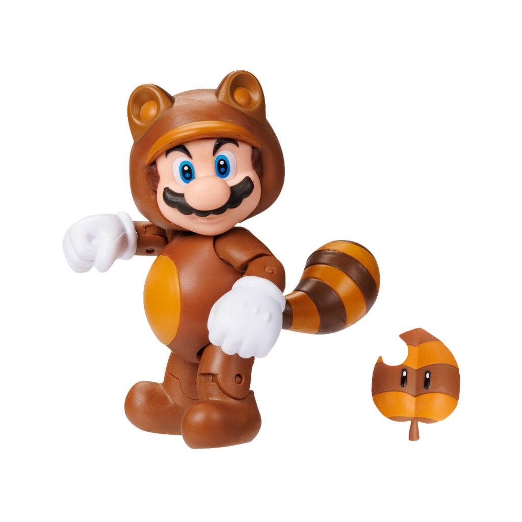 Figura Coleccionable Tanooki Mario 4" Serie 43 Mario Bros Oficial Nintendo img #3
