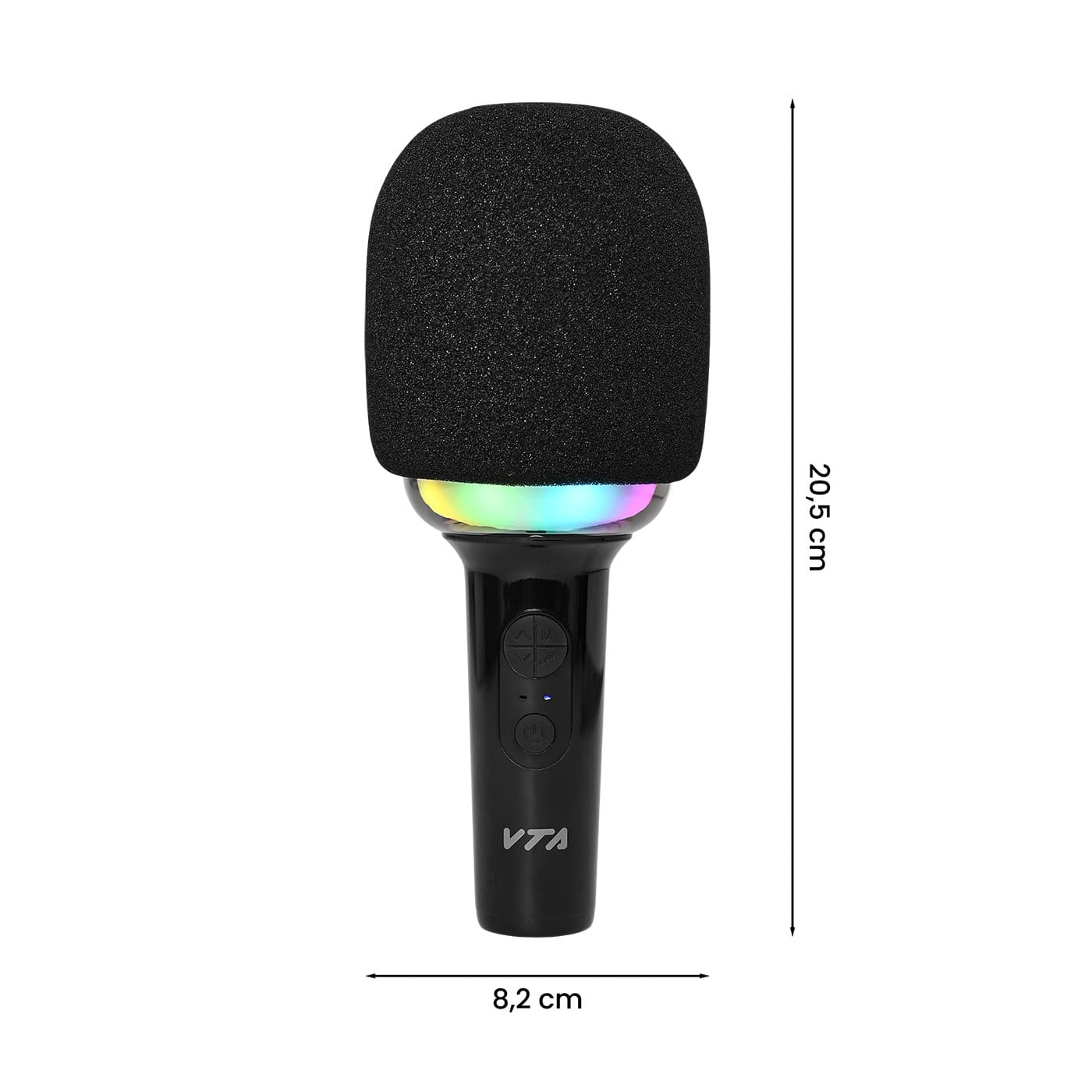 Micrófono Karaoke VTA Con Efectos De Cambio De Voz Negro img #3
