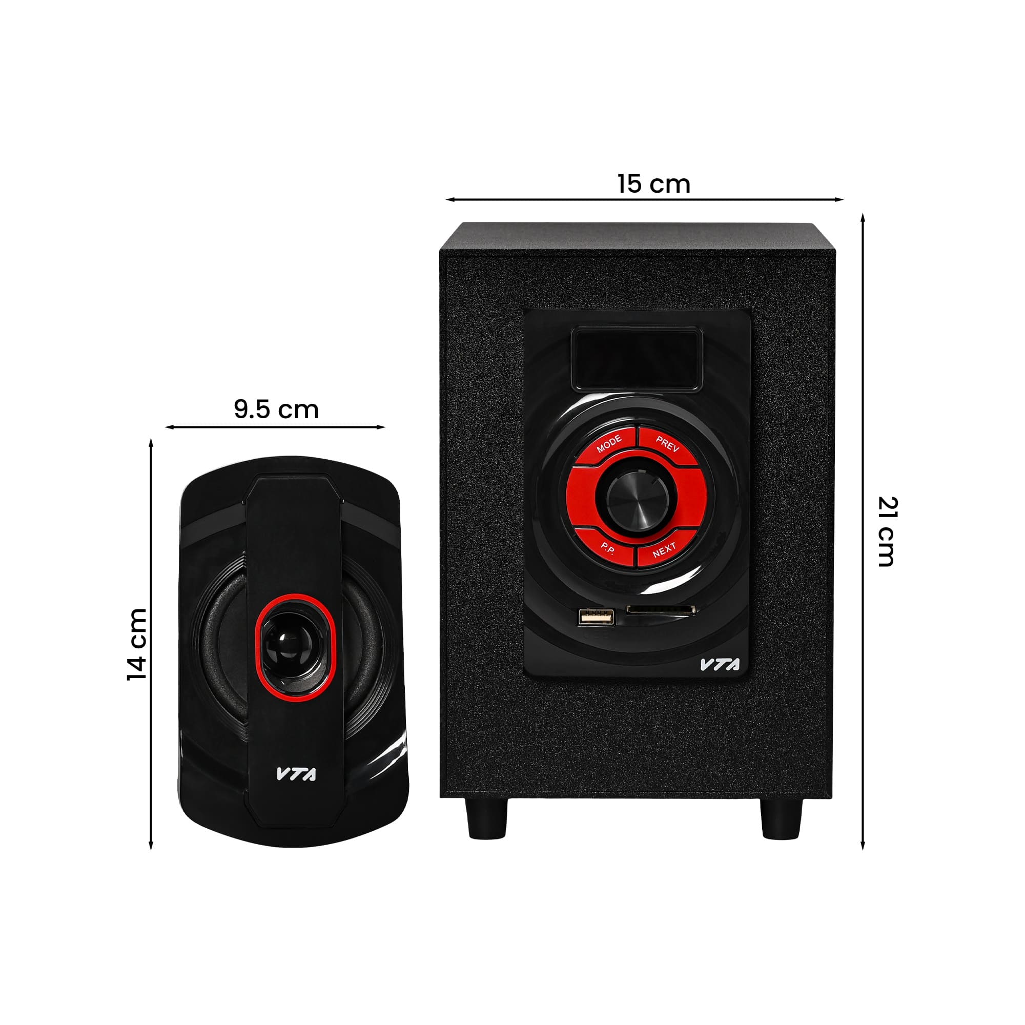 Minicomponente 2.1 VTA 30W RMS Con Radio FM img #6