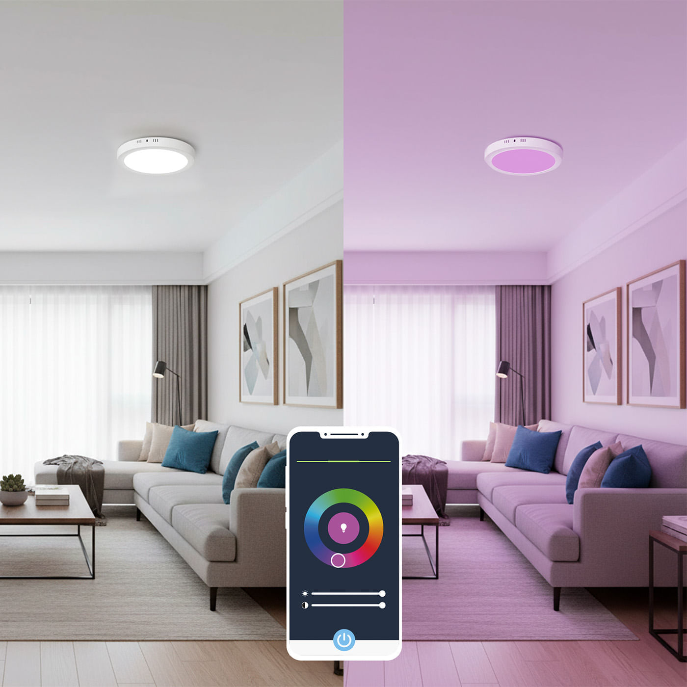 Panel LED WiFi de Sobreponer VTA+ Neexi 6.5" 12W CCT img #2