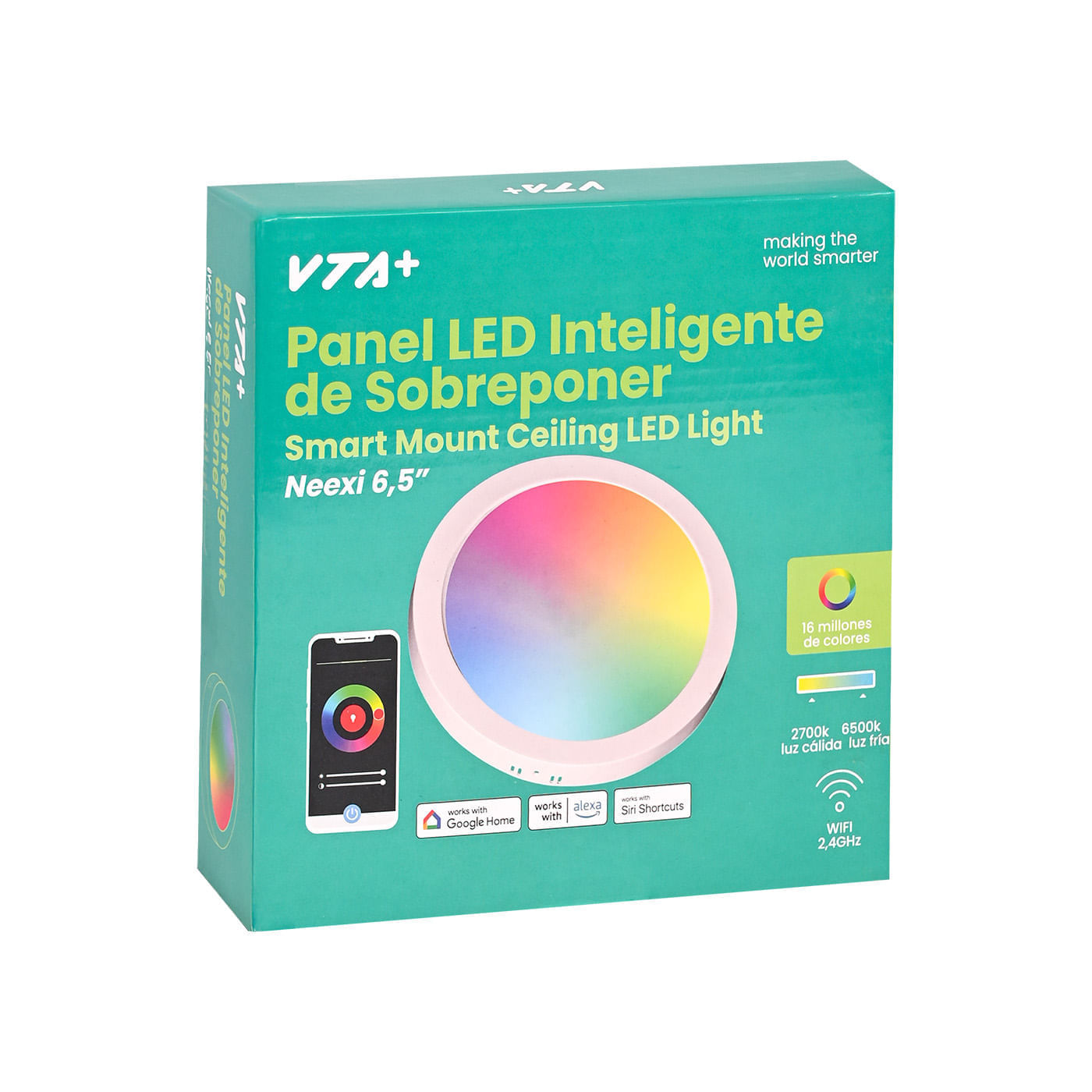 Panel LED WiFi de Sobreponer VTA+ Neexi 6.5" 12W CCT img #5