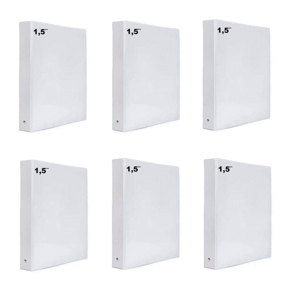 6 Folder Blanco Carta 1.5 Pulgadas img #1