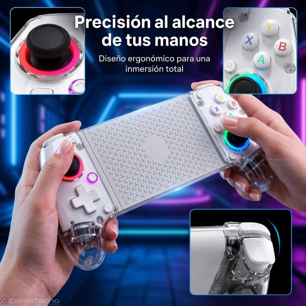 Control Gamer Bluetooth Q101 Extensible Rgb Android Ios Pc Blanco img #5