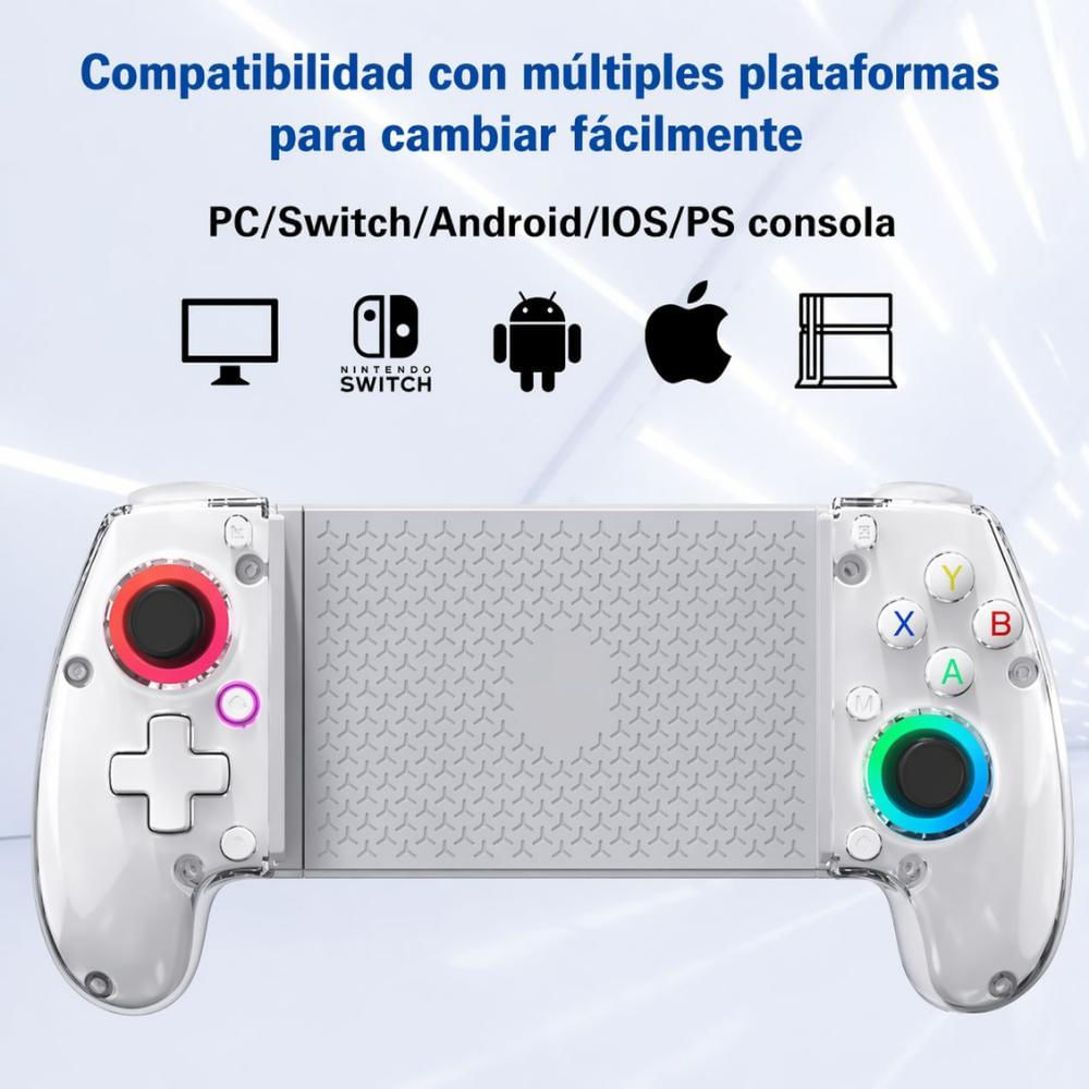 Control Gamer Bluetooth Q101 Extensible Rgb Android Ios Pc Azul img #2
