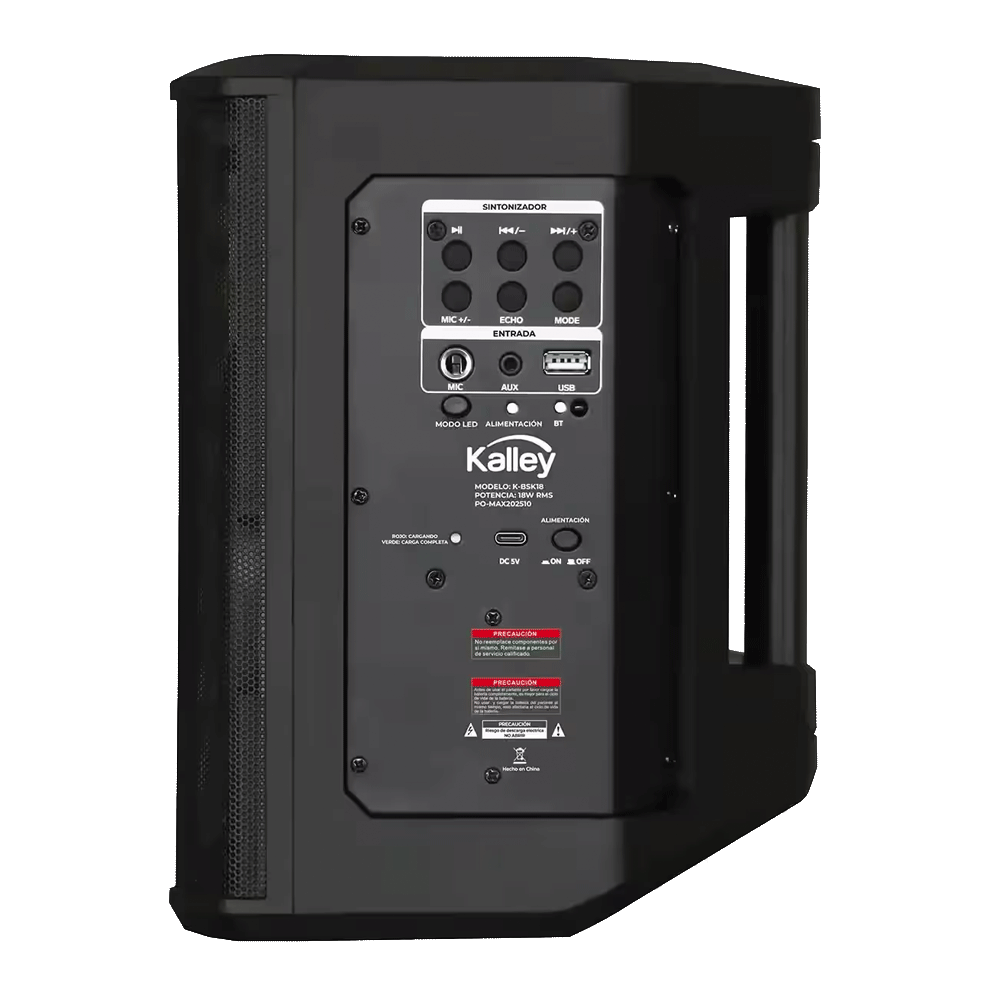 Parlante Kalley K-BSK18 18 Watts Bluetooth Negro img #3