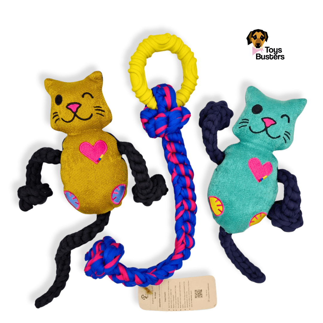 Kit Juguetes Para Perro: 2 Peluches + Juguete Elástico img #1