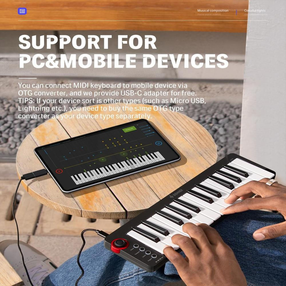 Teclado Controlador Midi Donner Dmk 25 Pro Con Software img #2