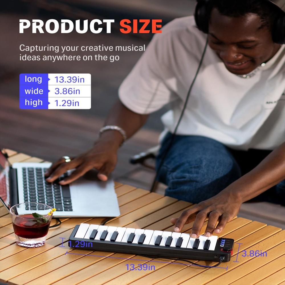 Teclado Controlador Midi Donner Dmk 25 Pro Con Software img #4