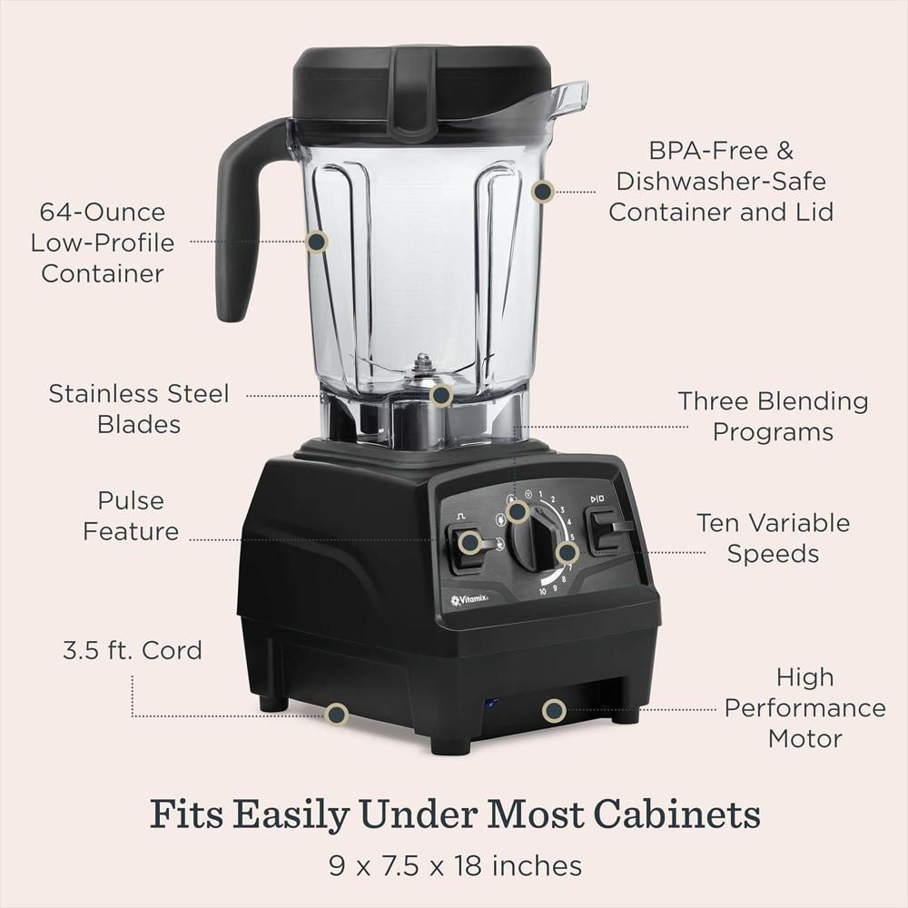 Licuadora Vitamix Explorian 64 Onzas Programa Automático Antilímites Negra img #4