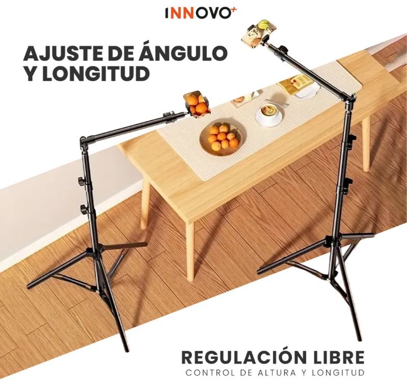 Trípode Profesional 1.80 Cm Con Brazo Extensible Creación Contenido Con Estuche img #5