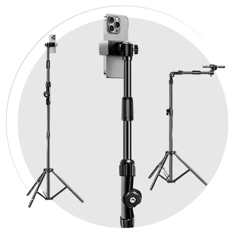 Trípode Profesional 1.80 Cm Con Brazo Extensible Creación Contenido Con Estuche img #7