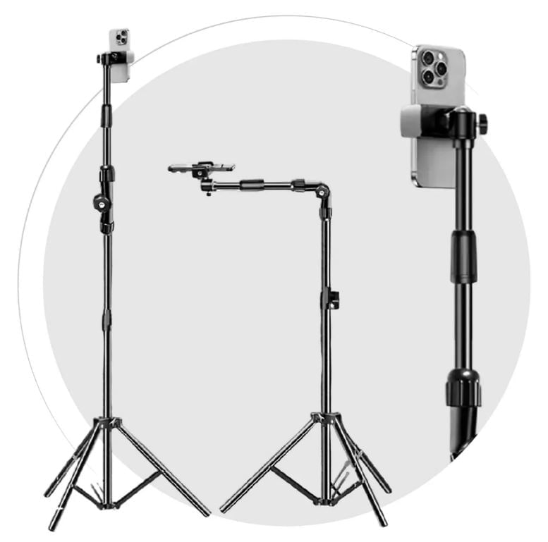 Trípode Profesional 1.80 Cm Con Brazo Extensible Creación Contenido Con Estuche img #2
