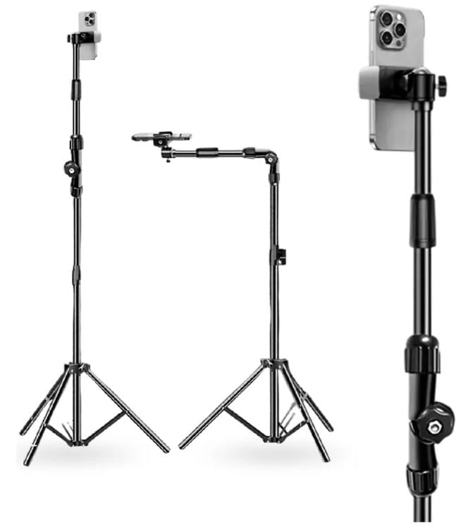 Trípode Profesional 1.80 Cm Con Brazo Extensible Creación Contenido Con Estuche img #1