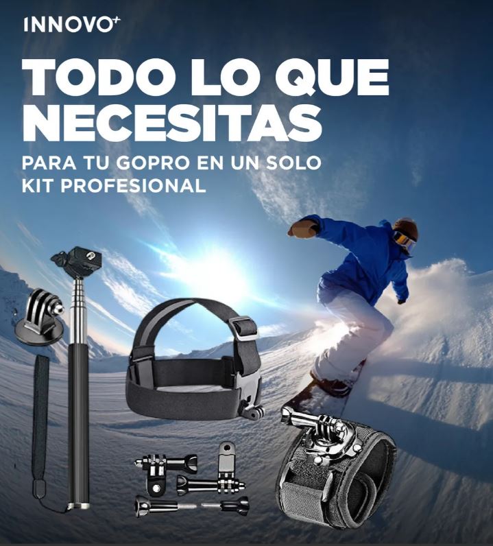 Kit Accesorios Gopro 50 En 1 Profesional Universal Para Cámaras Deportivas Innovo img #6
