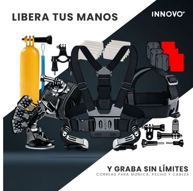 Kit Accesorios Gopro 50 En 1 Profesional Universal Para Cámaras Deportivas Innovo img #3