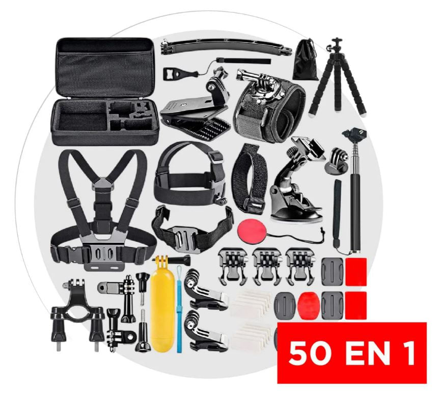 Kit Accesorios Gopro 50 En 1 Profesional Universal Para Cámaras Deportivas Innovo img #2