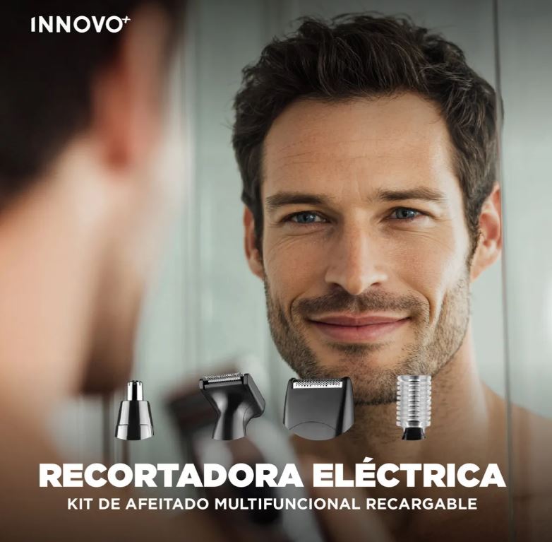 Recortadora Eléctrica 4 En 1 Kemei Nariz Orejas Cejas Barba Recargable img #5