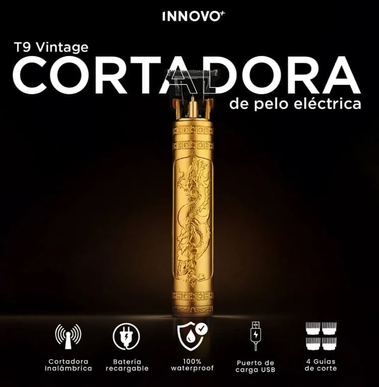 Afeitadora Eléctrica Patillera Cabello T9 Vintage Recargable Inalámbrica img #2