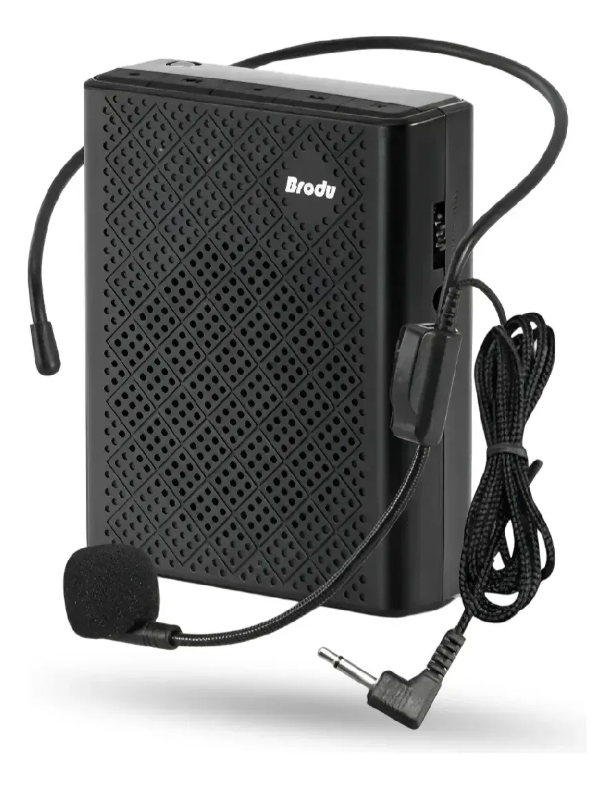 Megáfono Portátil Brodu De Cable 5w Sonido Claro Potente Negro Negro img #1