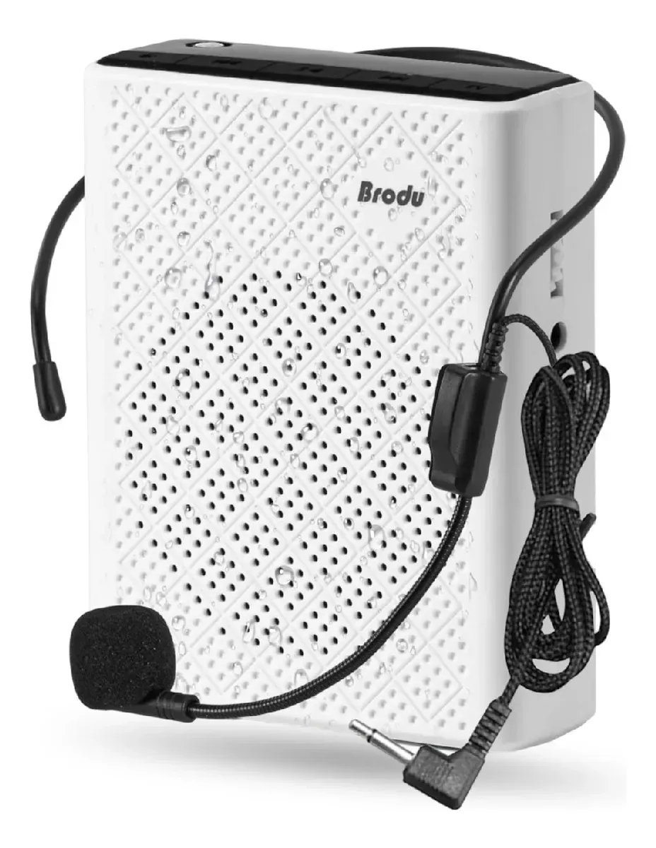 Megáfono Portátil Brodu 5w Sonido Claro Potente Blanco Blanco img #1