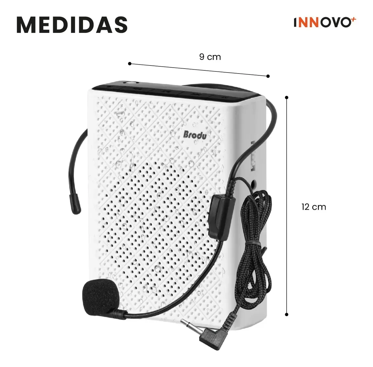 Megáfono Portátil Brodu 5w Sonido Claro Potente Blanco Blanco img #2