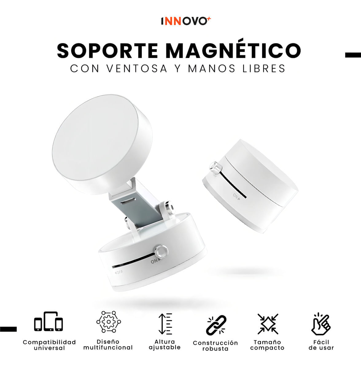 Soporte Holder Multifuncional Magnético Universal Con Ventosa Para Celulares Y Tablets img #3