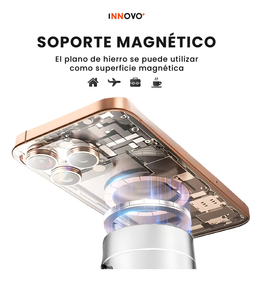 Soporte Holder Multifuncional Magnético Universal Con Ventosa Para Celulares Y Tablets img #6