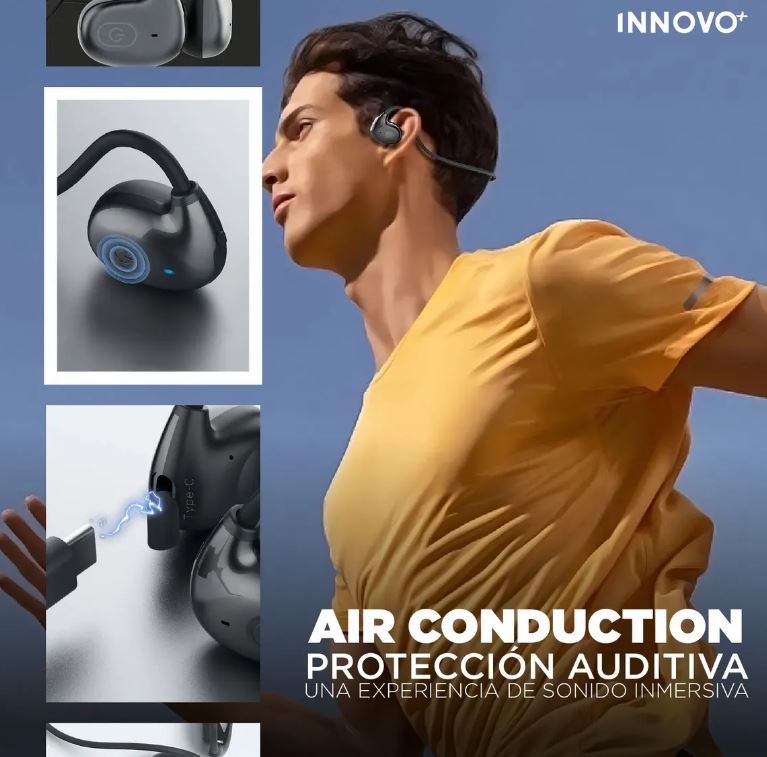 Audífonos Deportivos Conducción Ósea Bluetooth 5.3 Resistentes Agua img #6