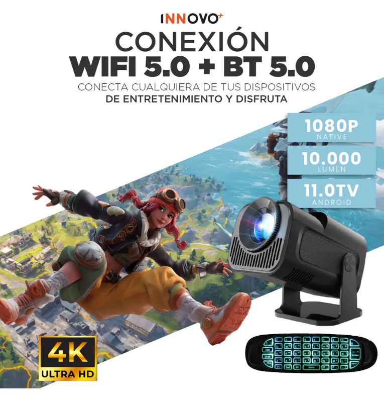 Proyector Android Hy 320 Mini Full Hd 4k 200 Pulgadas Wifi 5g + Control img #5