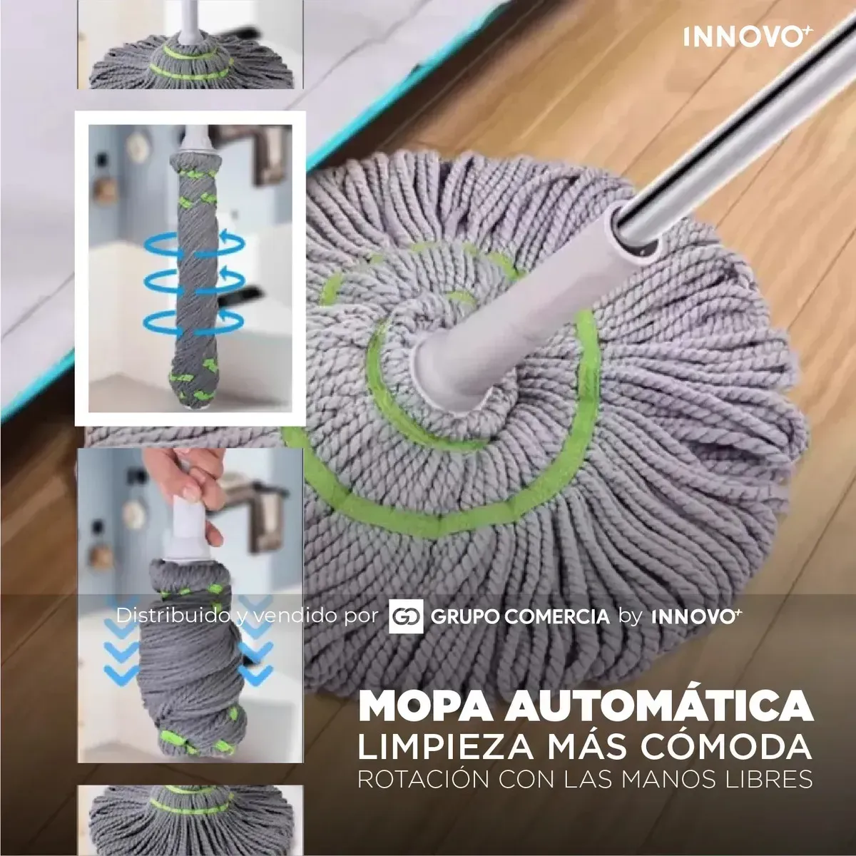Trapero Autoexprimible Giratorio 360 Mopa Microfibra img #3