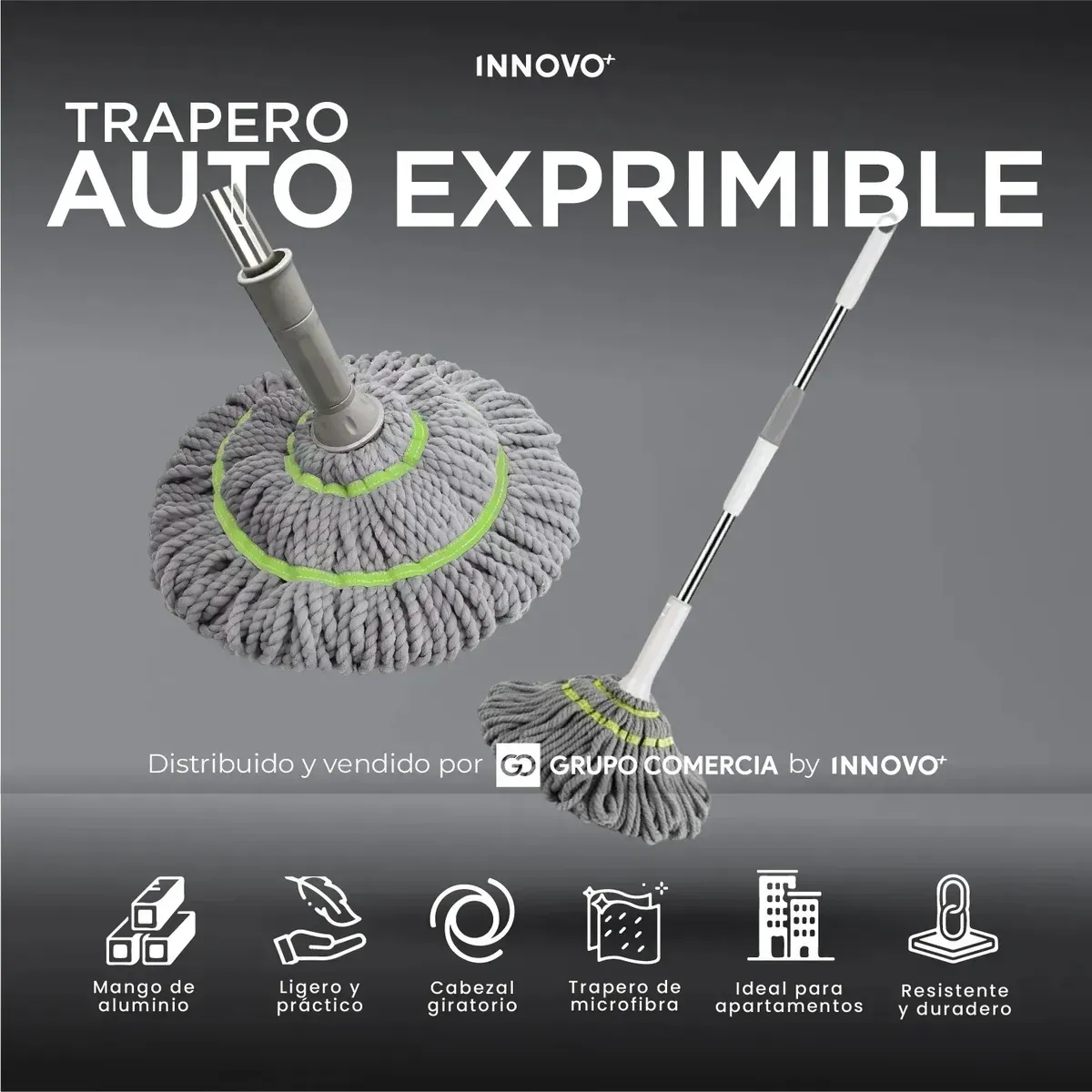 Trapero Autoexprimible Giratorio 360 Mopa Microfibra img #5