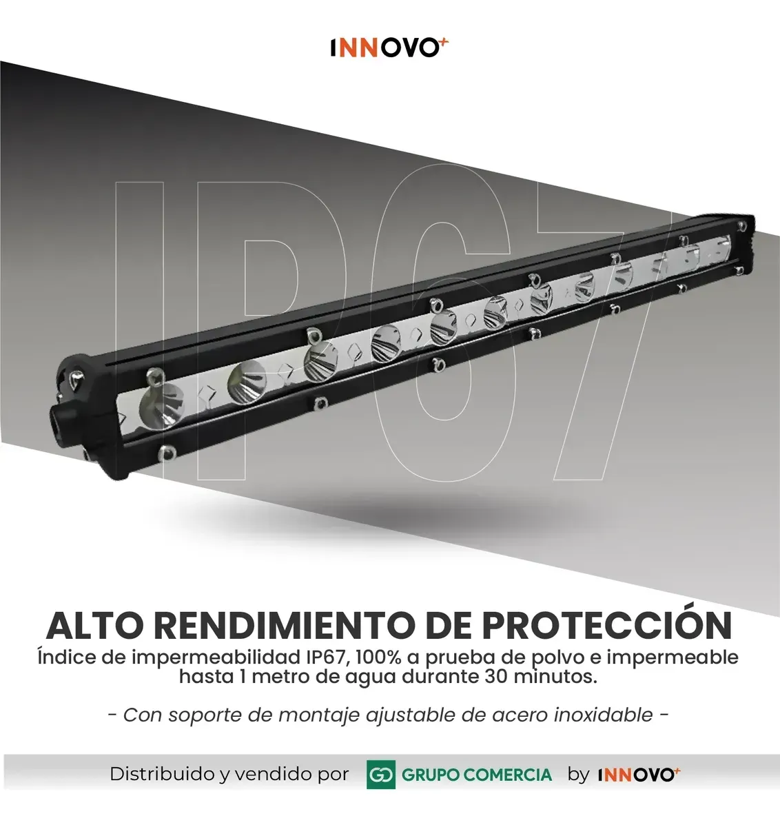Barra Led 36w Slim Hd Exploradora Impermeable Ip67 2520 Lm img #6