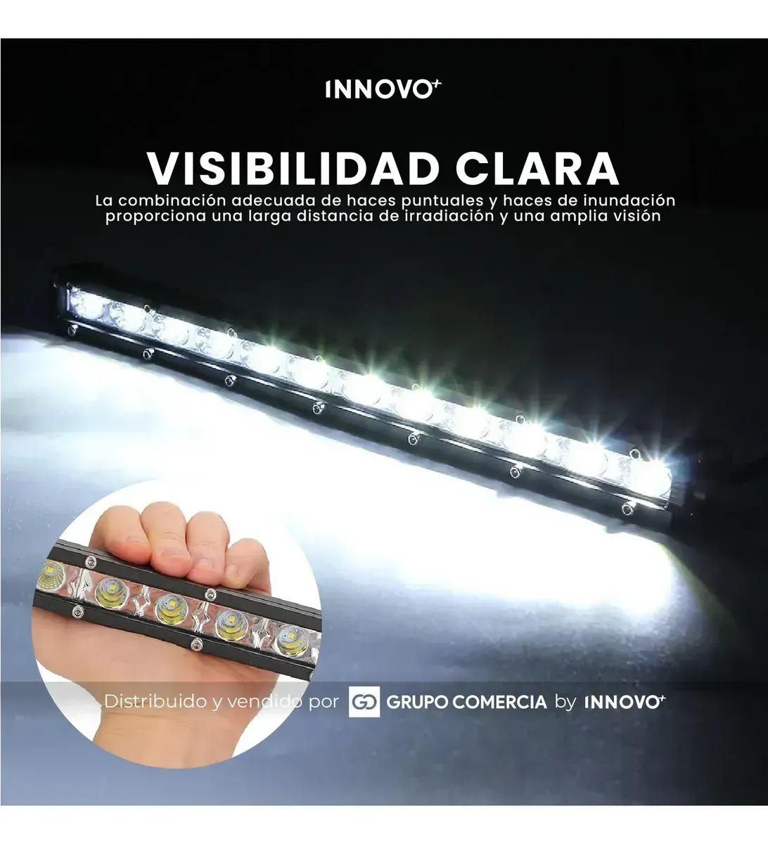 Barra Led 36w Slim Hd Exploradora Impermeable Ip67 2520 Lm img #3
