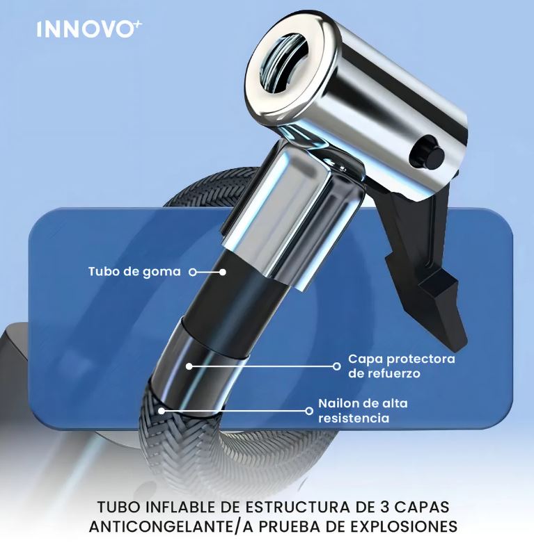 Compresor De Aire Portátil Recargable Digital Para Carro Moto Bicicleta img #3