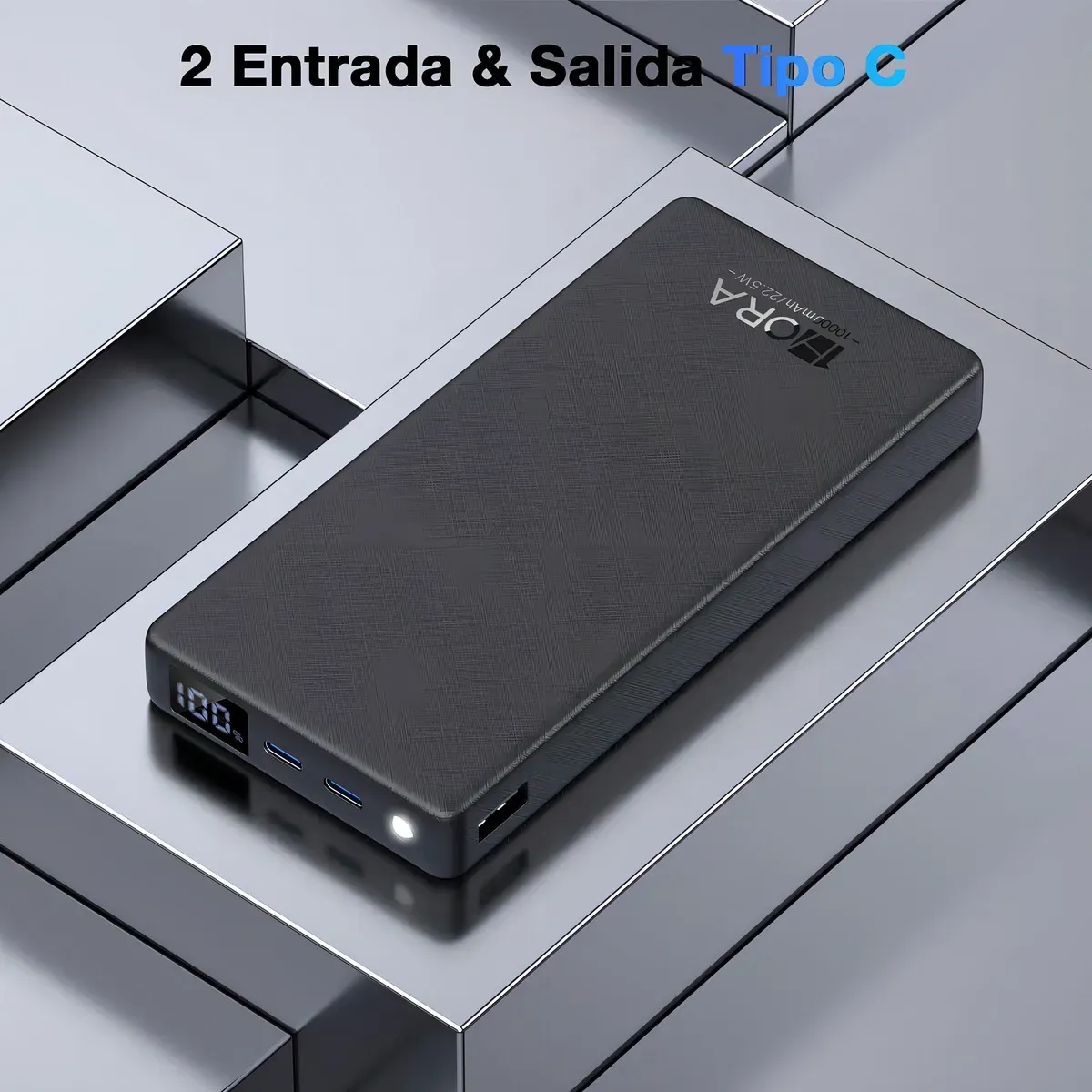 Power Bank 10.000 Carga Rápida 22.5w Indicador Digital 1 Hora Doble Salida Tipo C Gar264 img #4