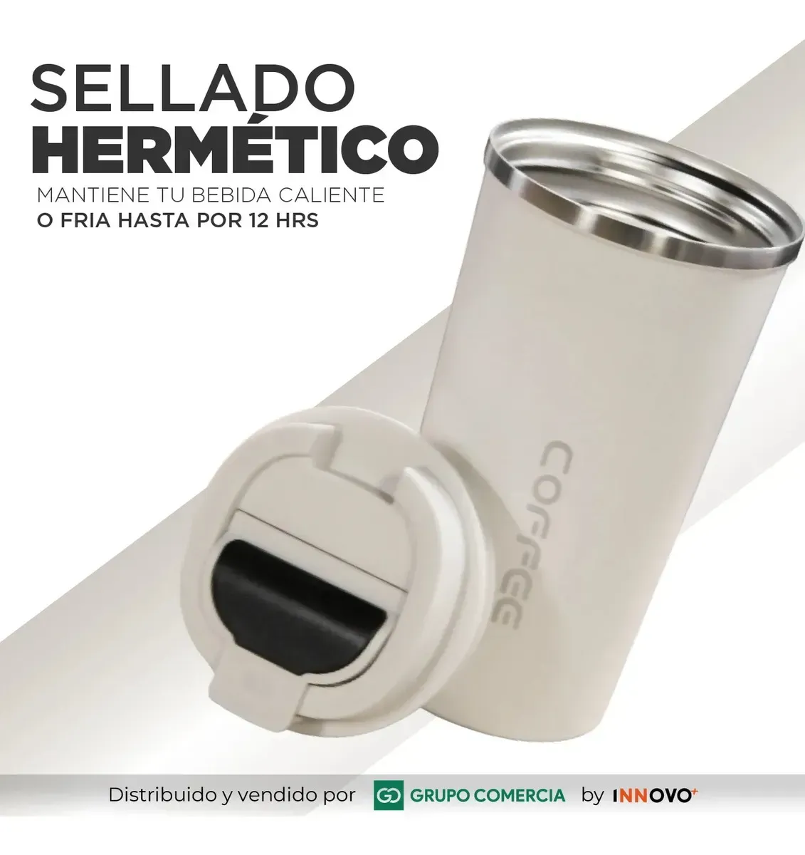 Termo Inteligente Premium 510ml Vaso Térmico De Acero Inoxidable Beige img #5