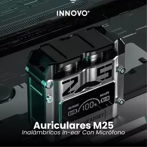 Audífonos Inalámbricos Plata M25 Bluetooth 5.3 Gamming Innovo Tech Sport img #6
