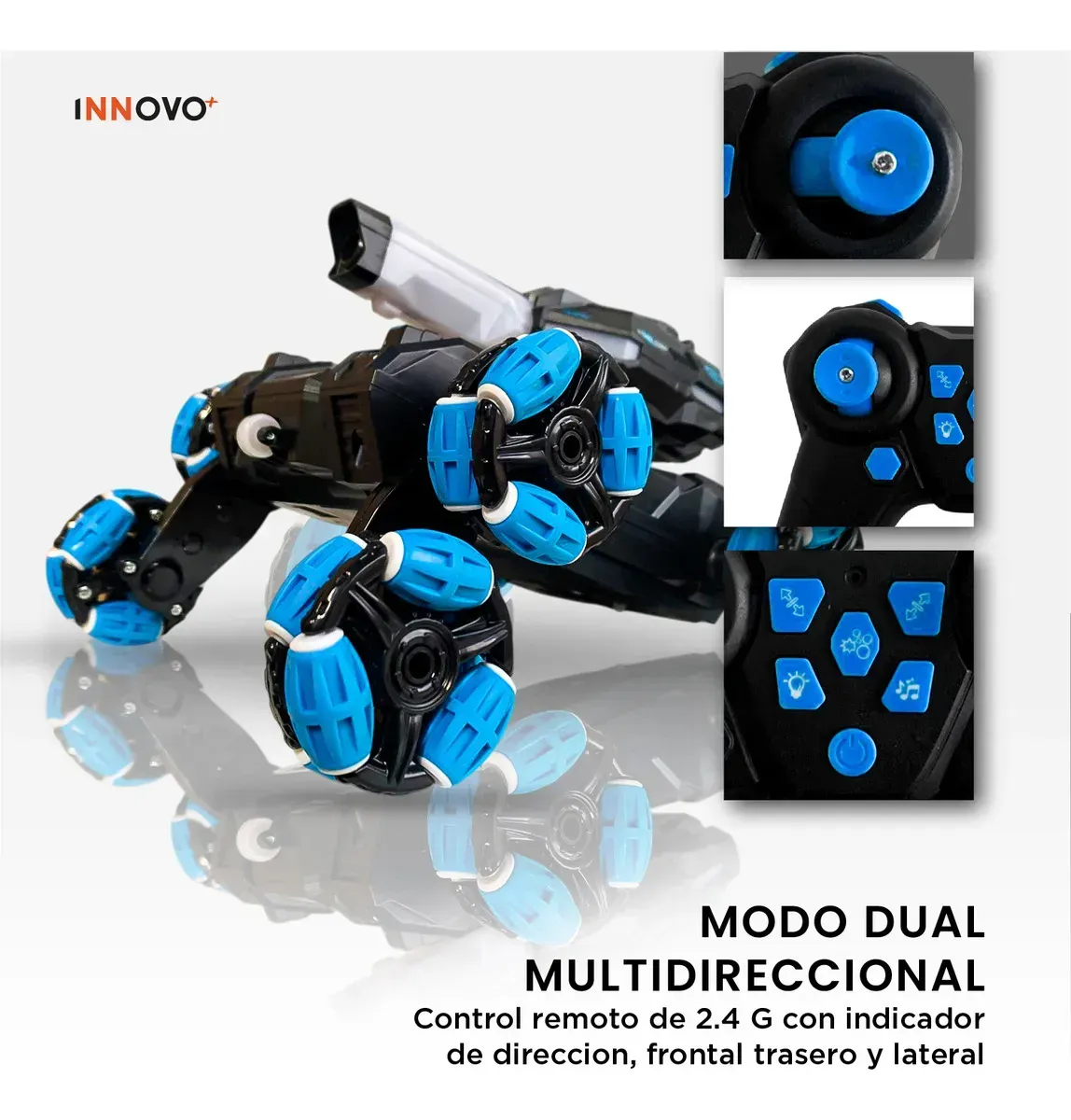 Carro Control Tanque 6 Ruedas Dispara Hidrogel Off-road Y Control 2.4g img #6