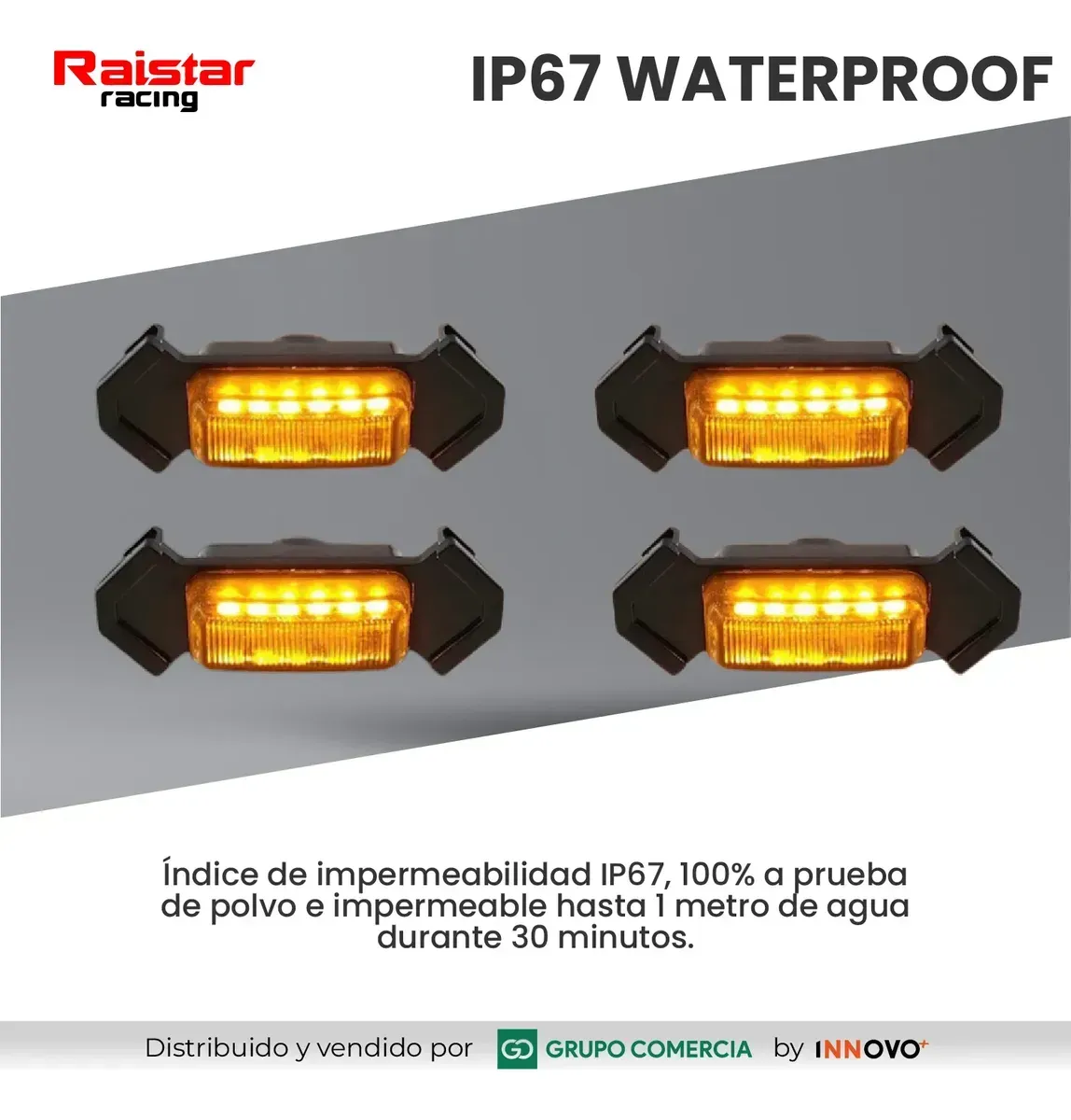 Luces Led Persiana Para Camionetas X4 Raptor Pro Rejilla img #7