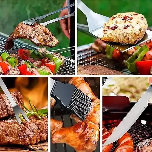 Set Kit Basic De Asado Bbq En Acero Inoxidable Con Estuche img #5