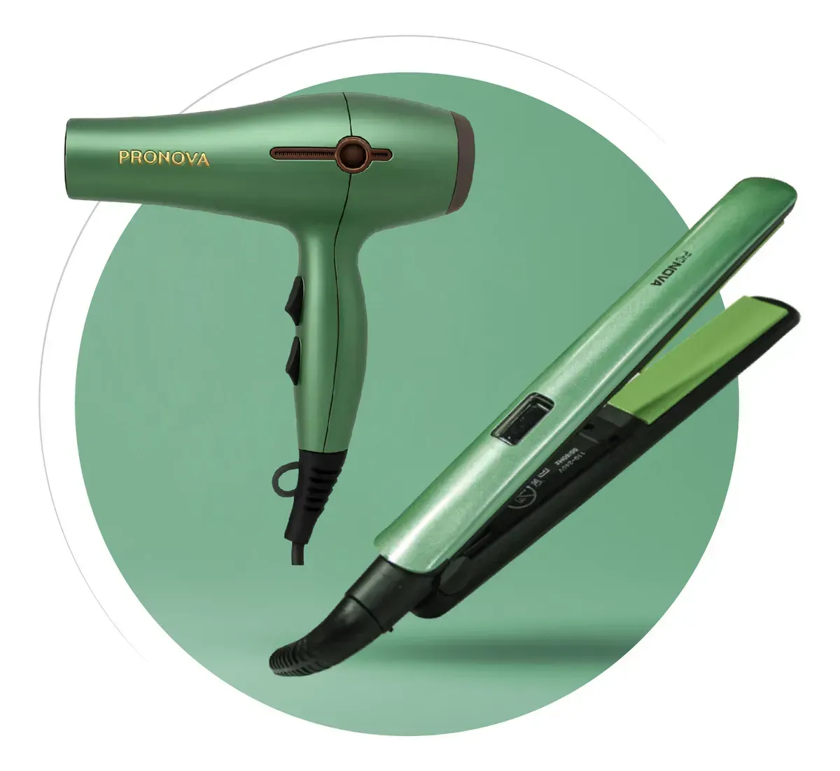 Secador Iónico 5000w Con Plancha De Aguacate Hidratación Extrema Pro Nova Inn Verde 110v Verde 110v img #6