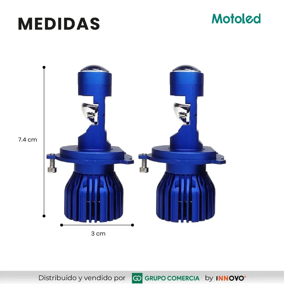 Bombillo Led H4 Moto M2-pro Motoled Lupa Proyector 12.000lm img #8
