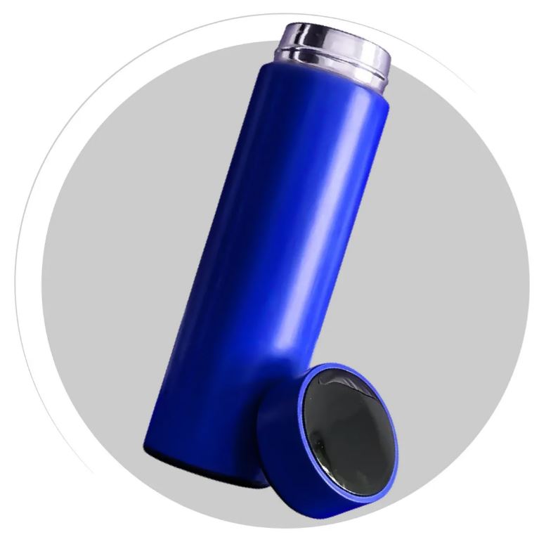 Termo Led 500ml Acero Inoxidable Pantalla Azul img #2