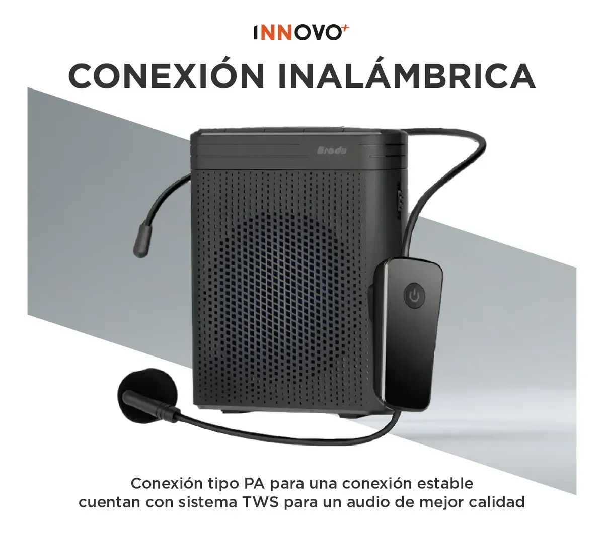 Amplificador Megafono De Voz Portátil Bluetooth Inalámbrico Negro Negro img #4