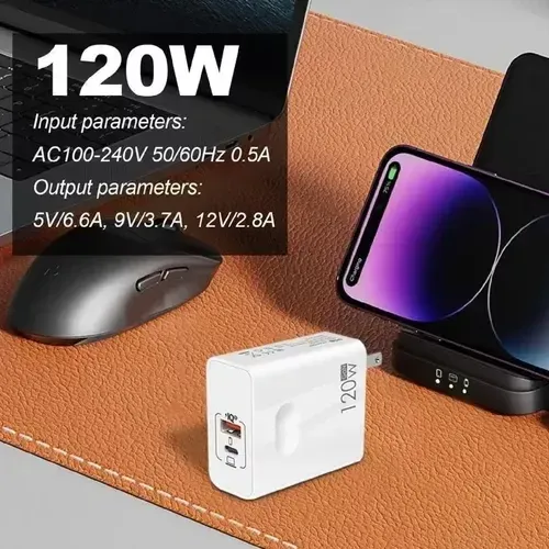 Cargador De Celular Laptop 120w Carga Fast img #3