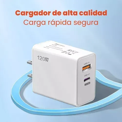 Cargador De Celular Laptop 120w Carga Fast img #5
