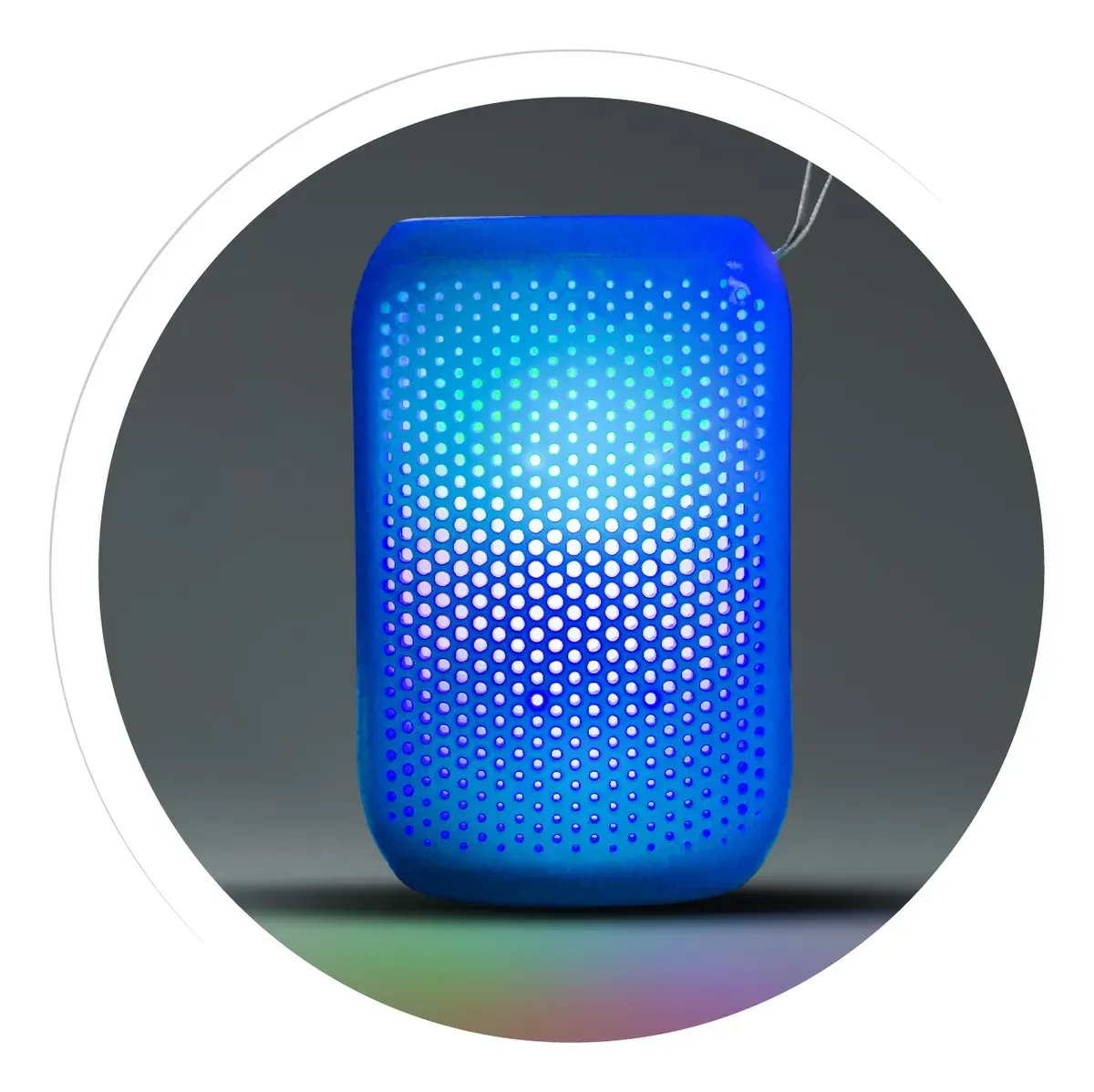 Mini Parlante Bluetooth Kts-1997 Luces Led Potente Portátil Azul img #6