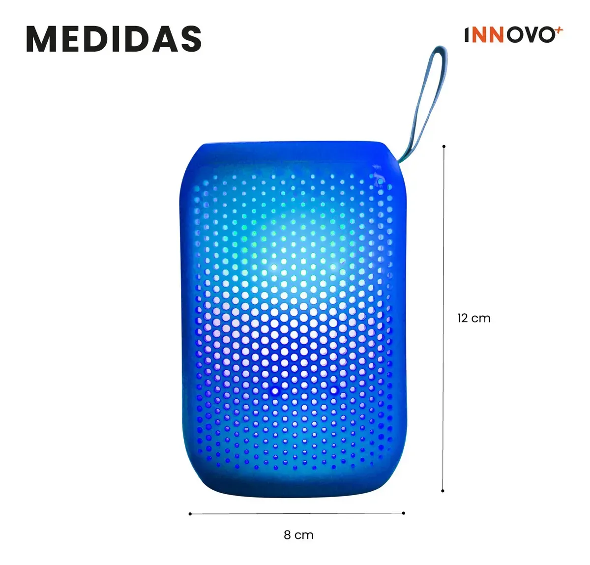 Mini Parlante Bluetooth Kts-1997 Luces Led Potente Portátil Azul img #5